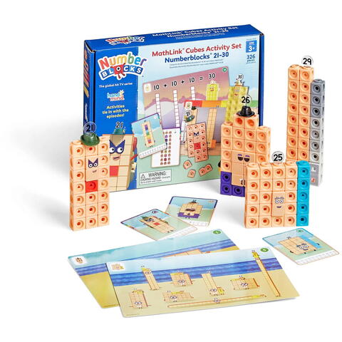 Hand2Mind MathLink®Cubes Numberblocks in engleza Set de activitati de la 21 - 30