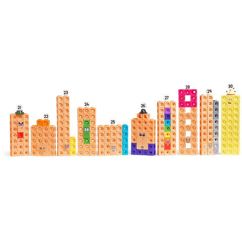 Hand2Mind MathLink®Cubes Numberblocks in engleza Set de activitati de la 21 - 30