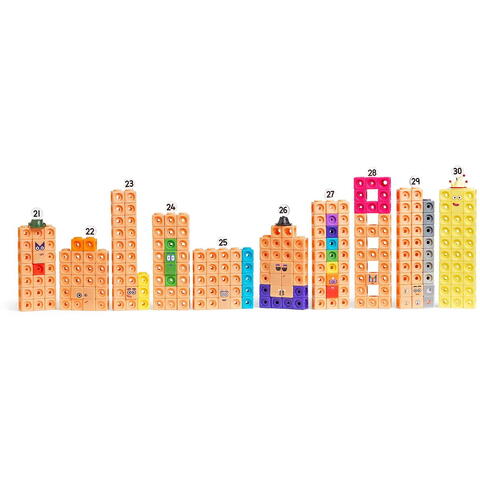 Hand2Mind MathLink®Cubes Numberblocks in romana Set de activitati de la 21 - 30