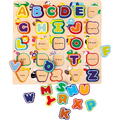 BINO Puzzle din lemn cu alfabet si animale