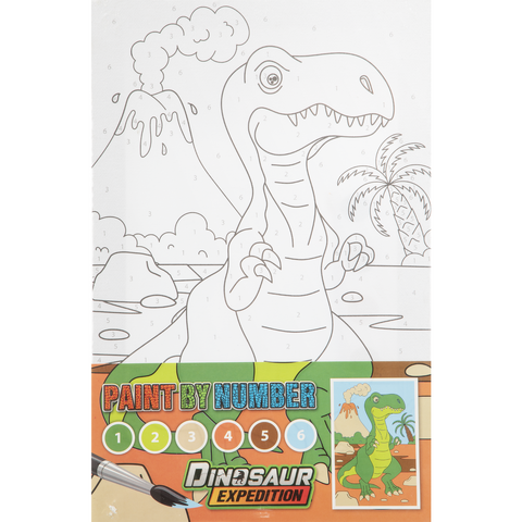 Grafix Tablou pictez pe numere - Dinozaur vesel