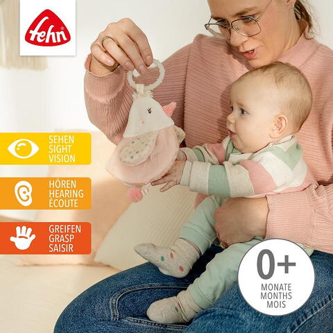 Fehn Carticica din plus pentru bebelusi - Pasare pastel