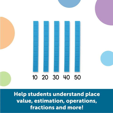 Learning Resources Set riglete baza 10 (50 bucati)