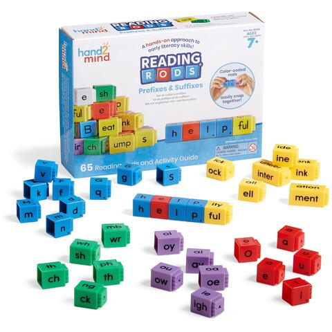 Hand2Mind Cuburi Reading Rods® - Prefixe & sufixe