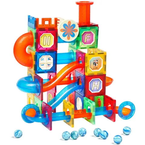 MAGPLAYER Set de constructie magnetic - Marble Run (102 piese)