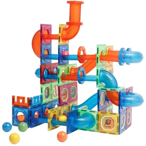 MAGPLAYER Set de constructie magnetic - Marble Run (102 piese)