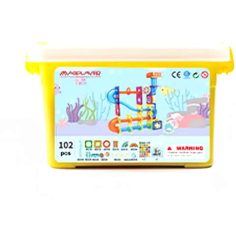 MAGPLAYER Set de constructie magnetic - Marble Run (102 piese)