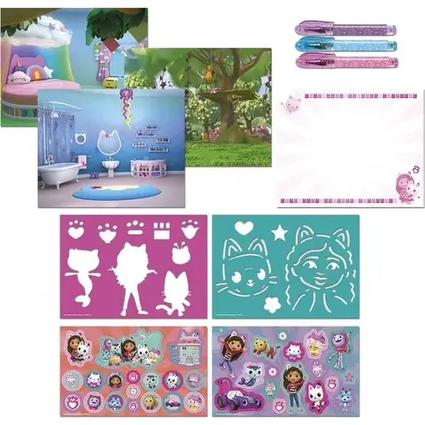 Totum Carte de activitati & pixuri - Gabby's Dolhouse