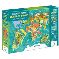 Puzzle magnetic - Lumea animalelor (36 piese)