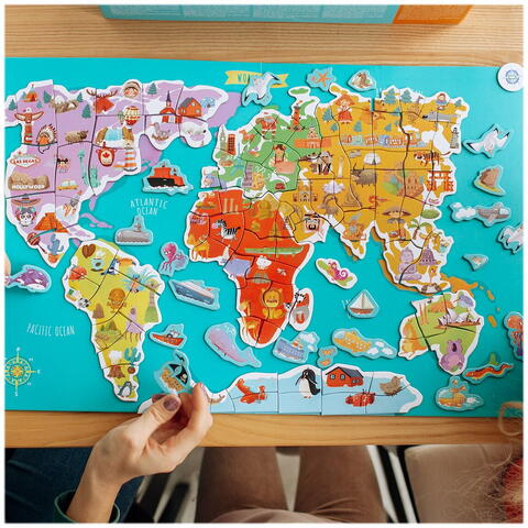 Dodo Puzzle magnetic - Harta lumii (118 piese)