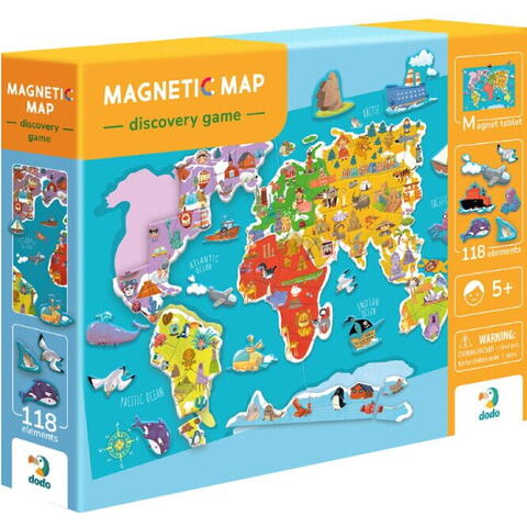 Dodo Puzzle magnetic - Harta lumii (118 piese)