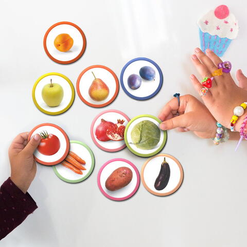Dodo Set magneti Montessori - Fructe si legume