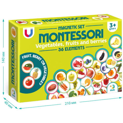 Dodo Set magneti Montessori - Fructe si legume