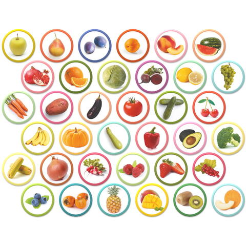 Dodo Set magneti Montessori - Fructe si legume