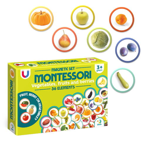Dodo Set magneti Montessori - Fructe si legume