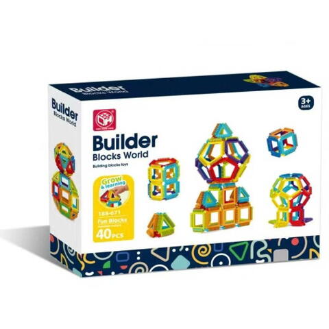 Bufnitel Joc de constructie STEAM - Forme magice (40 piese)