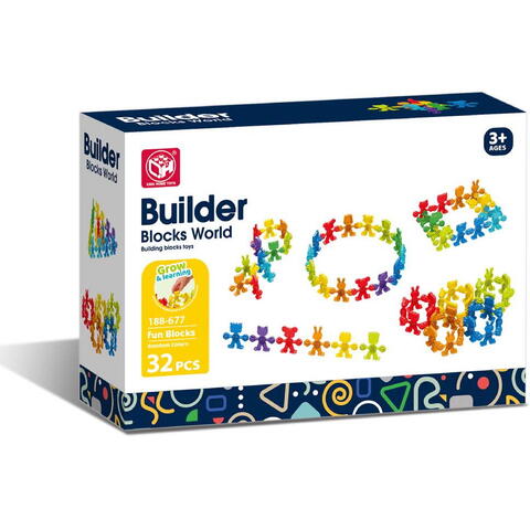 Bufnitel Joc de constructie STEAM - Animalute vesele (32 piese)