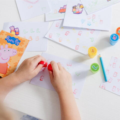 Bambelino Toys Set creativ cu stampile - Peppa Pig