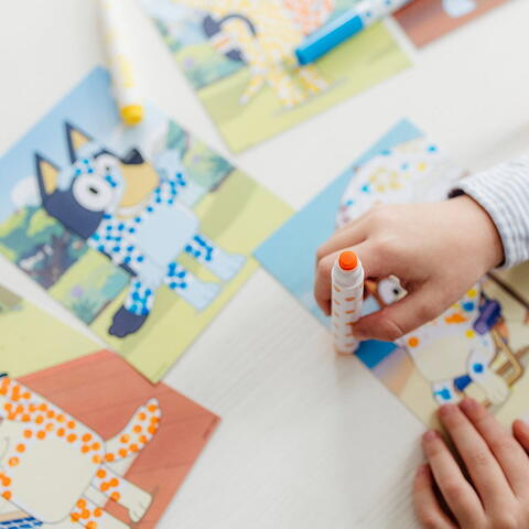 Totum Set creativ - Arta cu puncte - Bluey