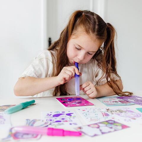 Totum Set 3 in 1 Gabby's Dollhouse - Bratari, carioci de suflat & pictura cu diamante