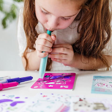 Totum Set 3 in 1 Gabby's Dollhouse - Bratari, carioci de suflat & pictura cu diamante