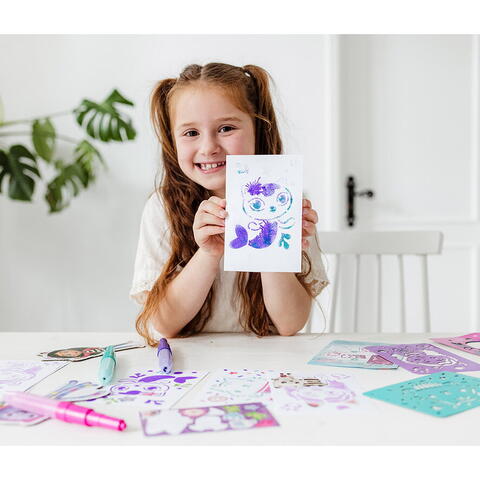 Totum Set 3 in 1 Gabby's Dollhouse - Bratari, carioci de suflat & pictura cu diamante