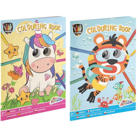 Grafix Carte de colorat cu ochisori (Bleu) - RESIGILAT