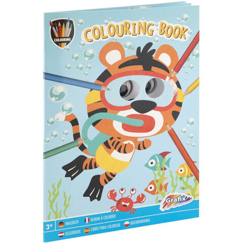 Grafix Carte de colorat cu ochisori (Bleu) - RESIGILAT