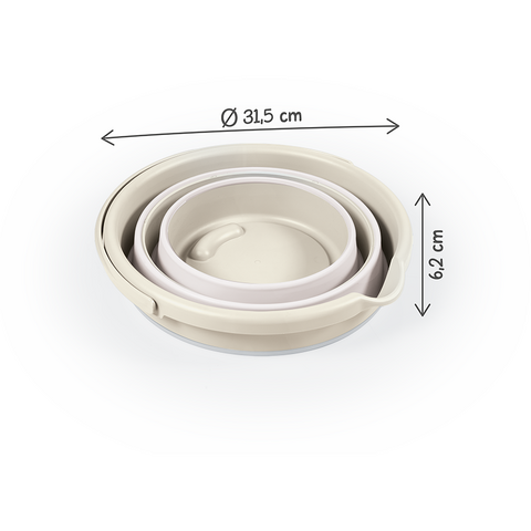 Dolu Nuve Set 3 in 1 cu cadita pliabila - Bej