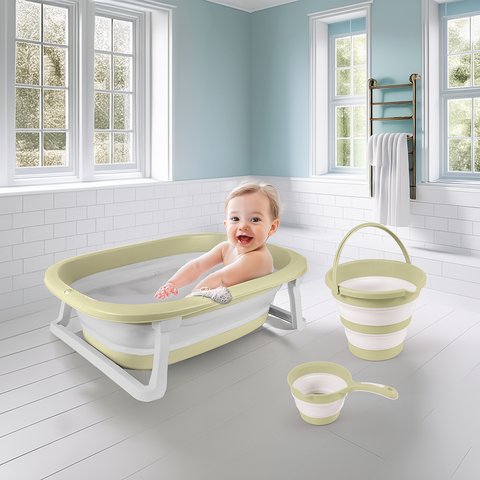 Dolu Nuve Set 3 in 1 cu cadita pliabila - Verde eco