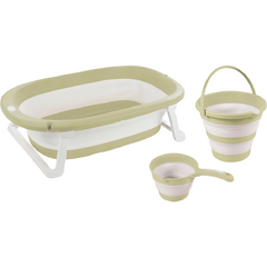 Set 3 in 1 cu cadita pliabila - Verde eco