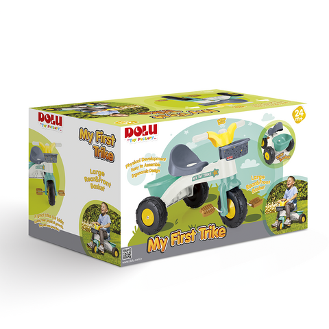 DOLU Prima mea tricicleta cu maner - Pastel