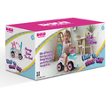 DOLU Masina fara pedale Foot to Floor - Alb& roz