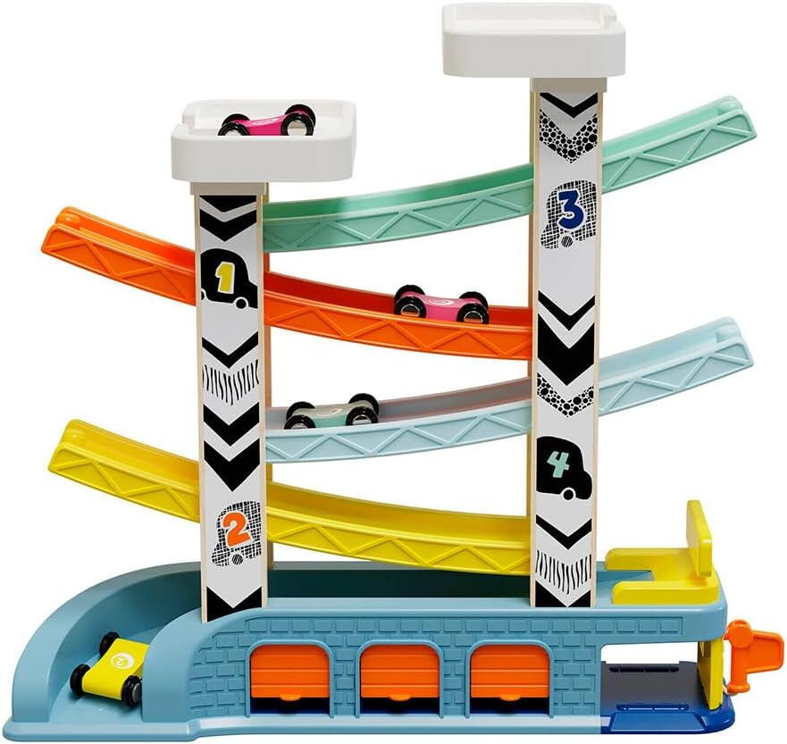 Jucarii de rol - Rampa cu 4 masinute de curse