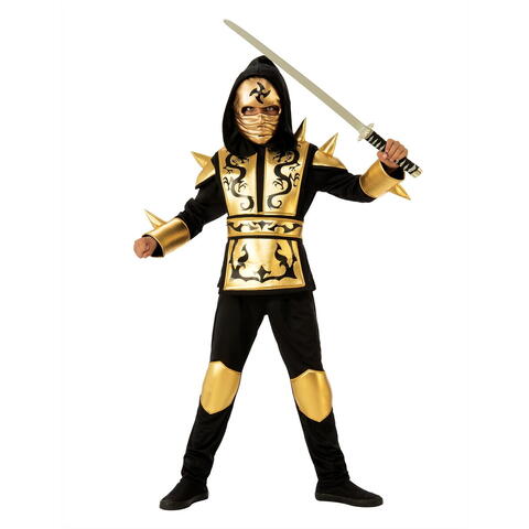 Rubies Costum de carnaval - Ninja Dragon Auriu