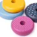 BIGJIGS Toys Piramida din lemn - Iepuras (pastel)