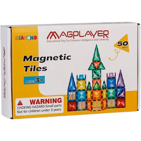 MAGPLAYER Set de constructie magnetic 3D - 50 piese