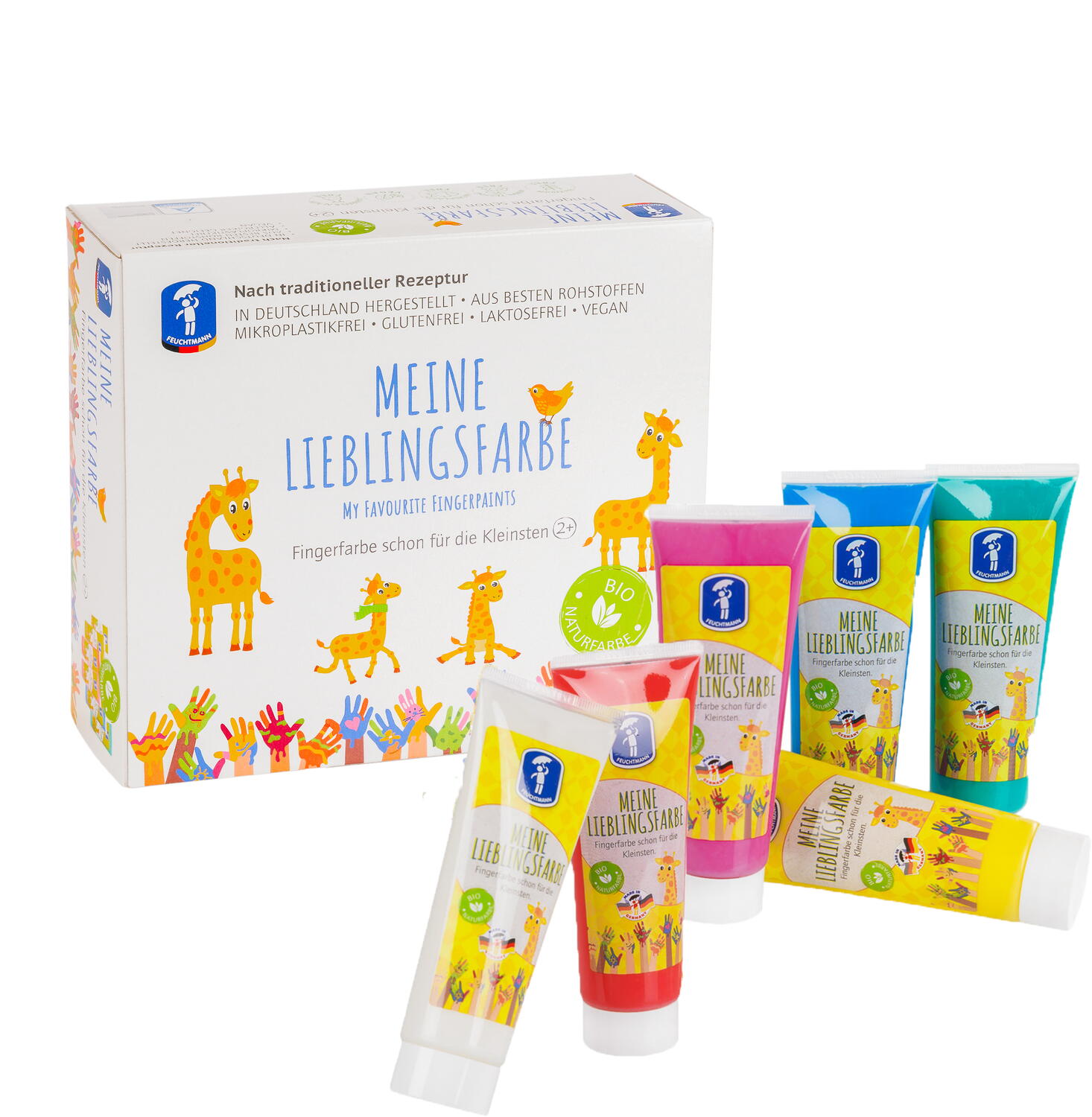 Desen si pictura - Set 6 tuburi vopsea pictura cu degetele - Basic