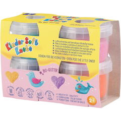 Plastilina non-toxica Kinder cu sclipici