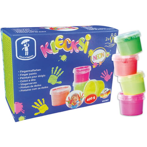 FEUCHTMANN Vopsea pentru pictura cu degetele - 4 culori neon