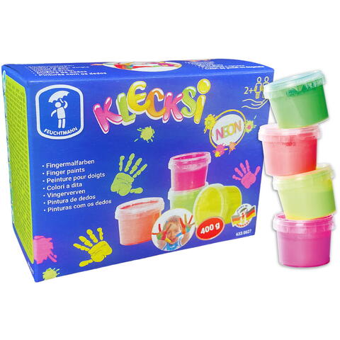 FEUCHTMANN Vopsea pentru pictura cu degetele - 4 culori neon