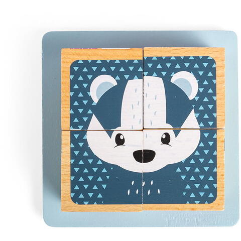 BIGJIGS Toys Puzzle cubic - Animalute vesele