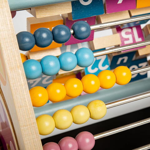 BIGJIGS Toys Centru de activitati pastel - Litere, imagini si cifre