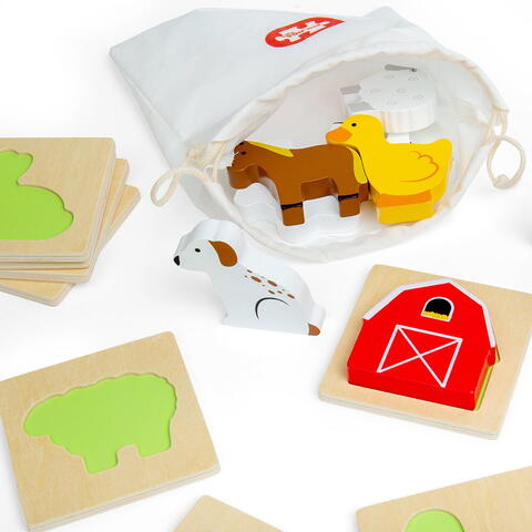 BIGJIGS Toys Joc Simte si gaseste - Ferma