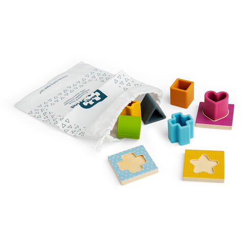 BIGJIGS Toys Joc senzorial cu forme - Simte si gaseste
