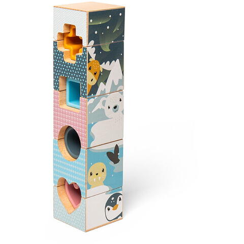 BIGJIGS Toys Turnulet activitati - Animalute polare