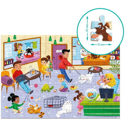 Dodo Puzzle meserii - Medic veterinar (150 piese)