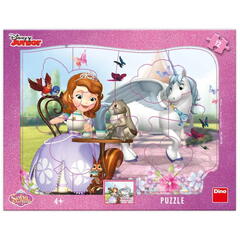 Puzzle cu rama - Printesa Sofia si ora ceaiului (12 piese)