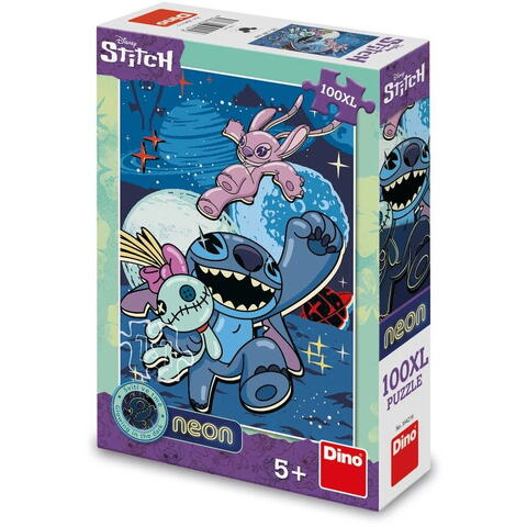 Dino Puzzle neon XL - Stitch (100 piese)