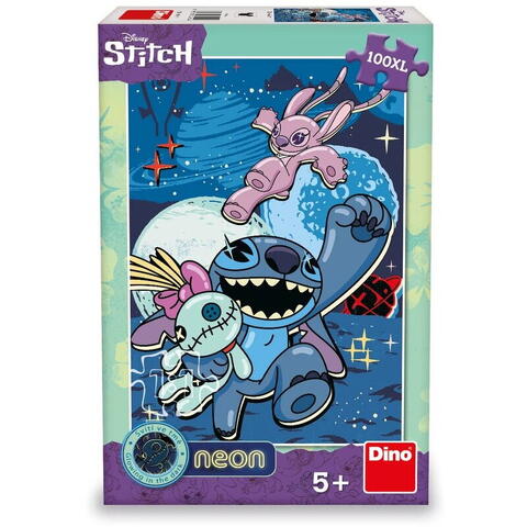 Dino Puzzle neon XL - Stitch (100 piese)